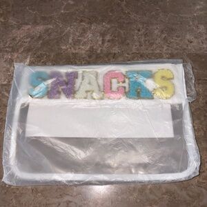 Letter Snack zipper Pouch PVC and Nylon Clear Bag for Travel and Organization